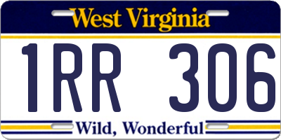 WV license plate 1RR306