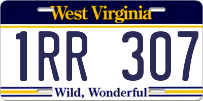 WV license plate 1RR307