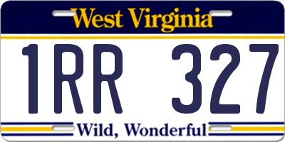 WV license plate 1RR327