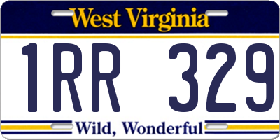 WV license plate 1RR329