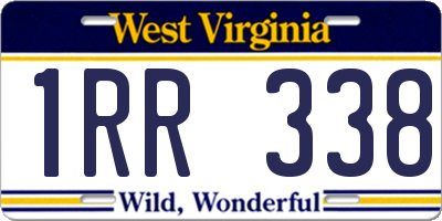 WV license plate 1RR338