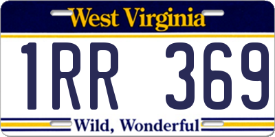 WV license plate 1RR369