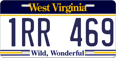 WV license plate 1RR469