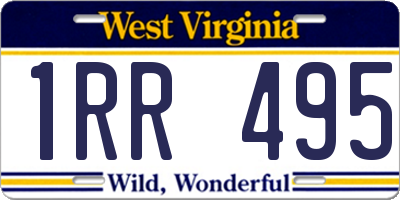 WV license plate 1RR495