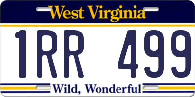 WV license plate 1RR499