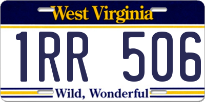WV license plate 1RR506