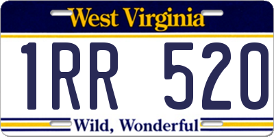 WV license plate 1RR520