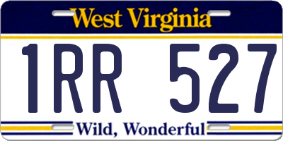 WV license plate 1RR527