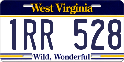 WV license plate 1RR528