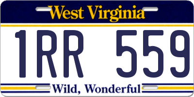 WV license plate 1RR559