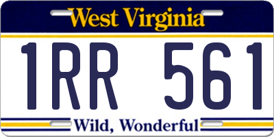 WV license plate 1RR561