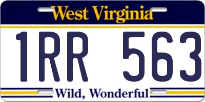 WV license plate 1RR563