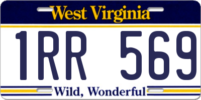 WV license plate 1RR569