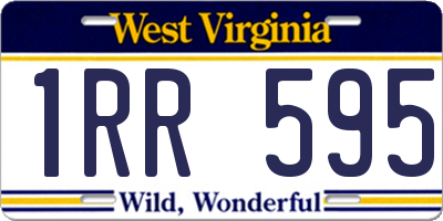 WV license plate 1RR595