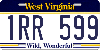WV license plate 1RR599