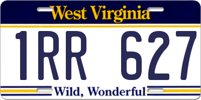 WV license plate 1RR627