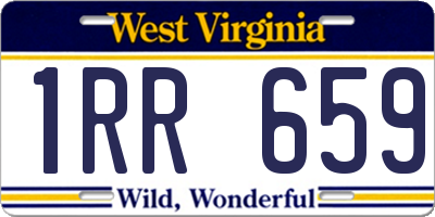 WV license plate 1RR659
