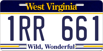 WV license plate 1RR661