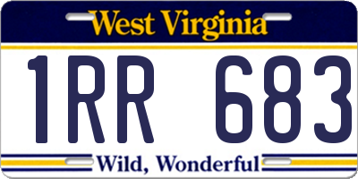 WV license plate 1RR683