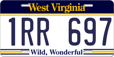 WV license plate 1RR697