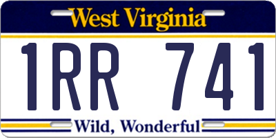 WV license plate 1RR741