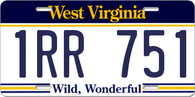 WV license plate 1RR751