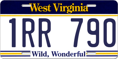 WV license plate 1RR790