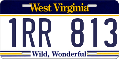 WV license plate 1RR813