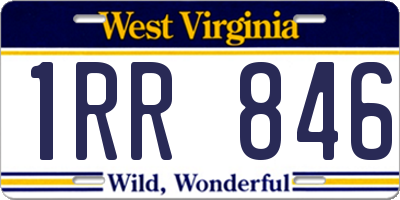 WV license plate 1RR846
