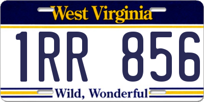 WV license plate 1RR856