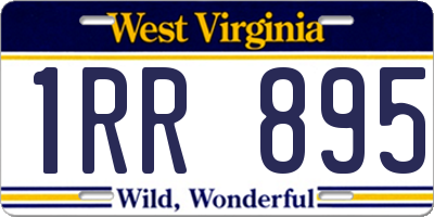WV license plate 1RR895