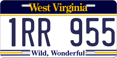 WV license plate 1RR955
