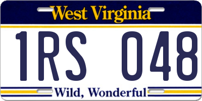 WV license plate 1RS048