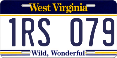 WV license plate 1RS079