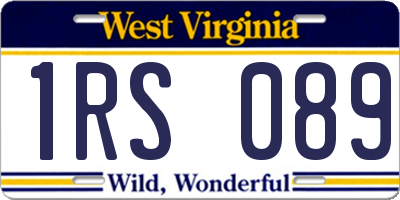 WV license plate 1RS089