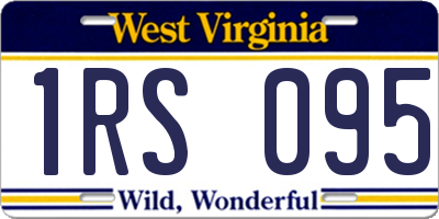 WV license plate 1RS095
