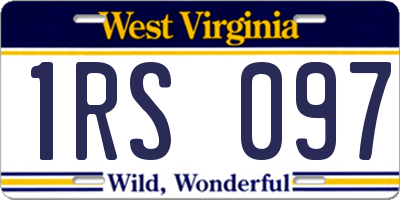 WV license plate 1RS097