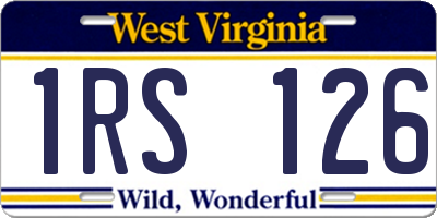 WV license plate 1RS126