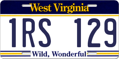 WV license plate 1RS129