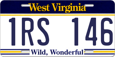 WV license plate 1RS146