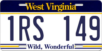 WV license plate 1RS149