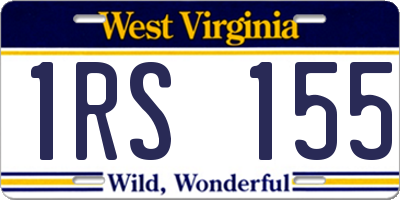 WV license plate 1RS155