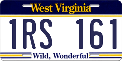 WV license plate 1RS161