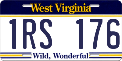 WV license plate 1RS176
