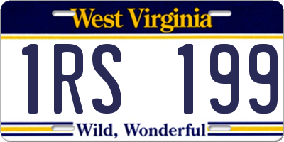 WV license plate 1RS199
