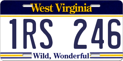 WV license plate 1RS246