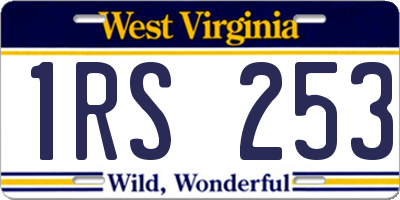 WV license plate 1RS253