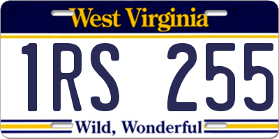 WV license plate 1RS255