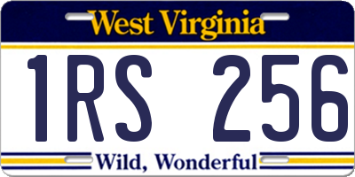 WV license plate 1RS256