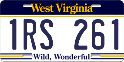 WV license plate 1RS261